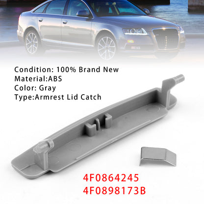 Gray Console Center Armrest Lid Latch For Audi A6 C6 2005-2011 4F0864245