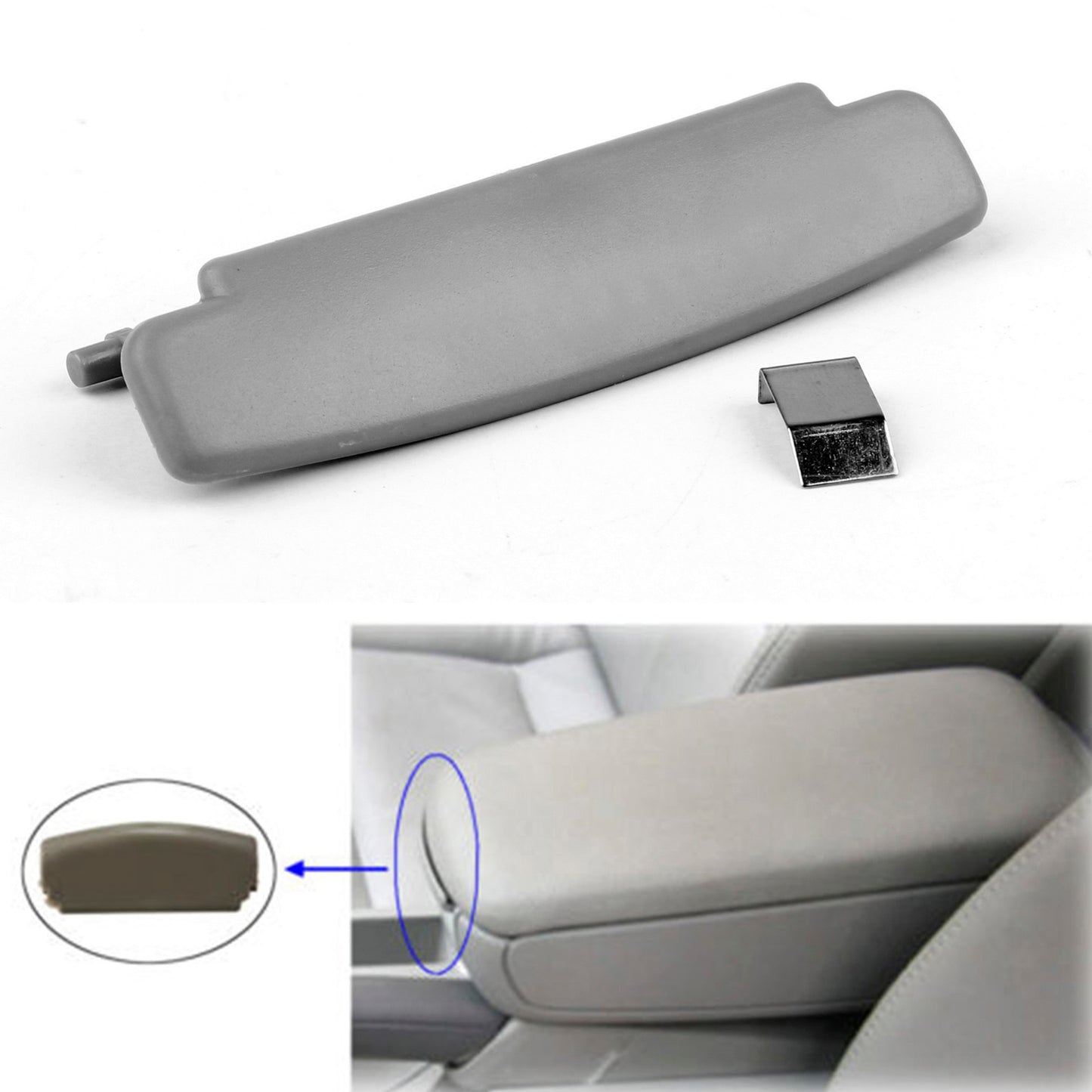 Gray Console Center Armrest Lid Latch For Audi A6 C6 2005-2011 4F0864245