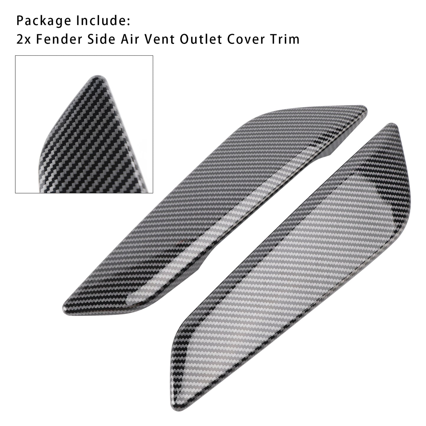 Carbon Fiber Style Fender Side Air Vent Trims For BMW 5 Series G30 2017+