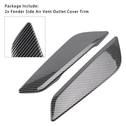 Carbon Fiber Style Fender Side Air Vent Trims For BMW 5 Series G30 2017+
