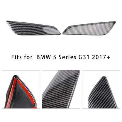 Carbon Fiber Style Fender Side Air Vent Trims For BMW 5 Series G30 2017+