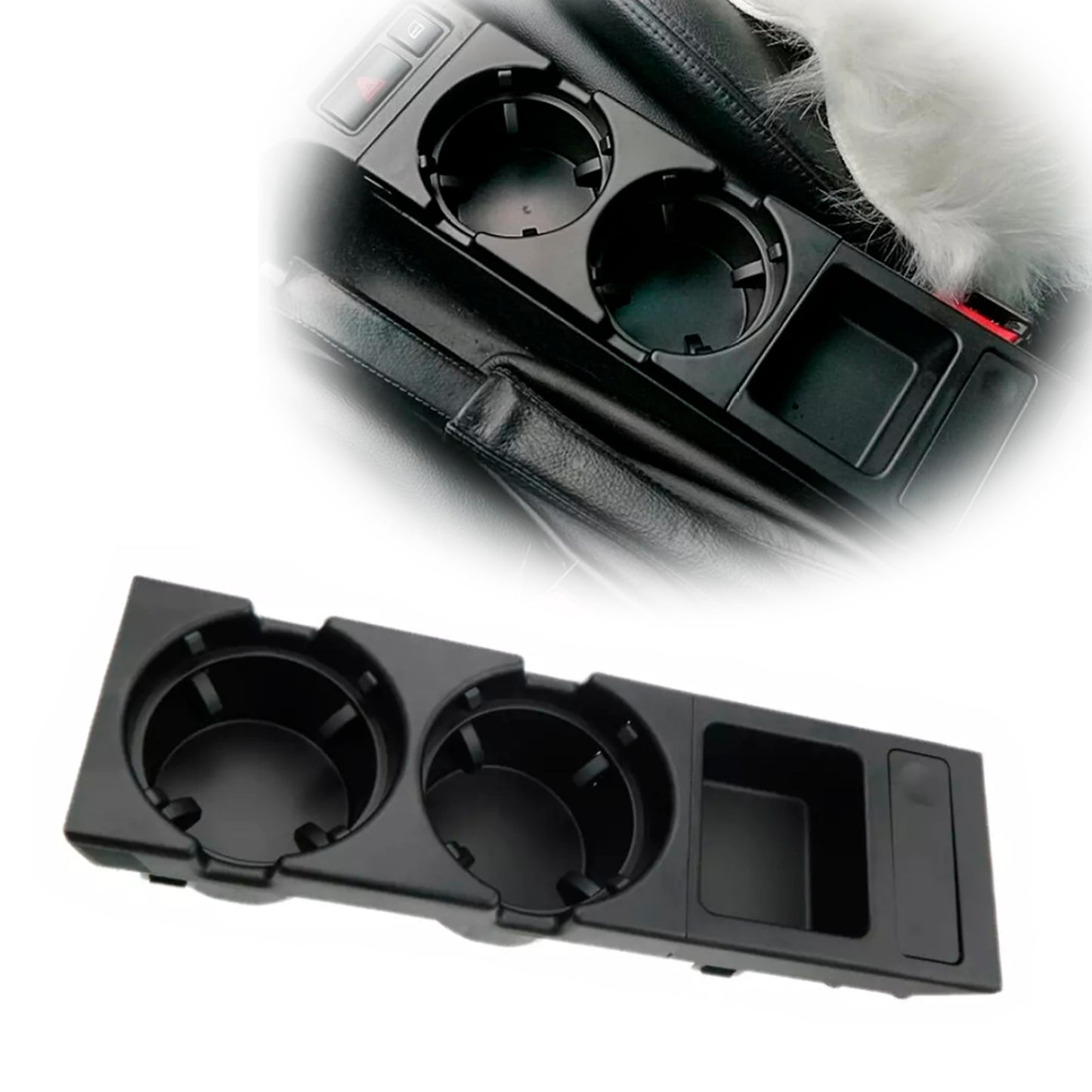 1999-2005 BMW E46 51168217953 Black Front Center Console Cup Holder Coin Holder