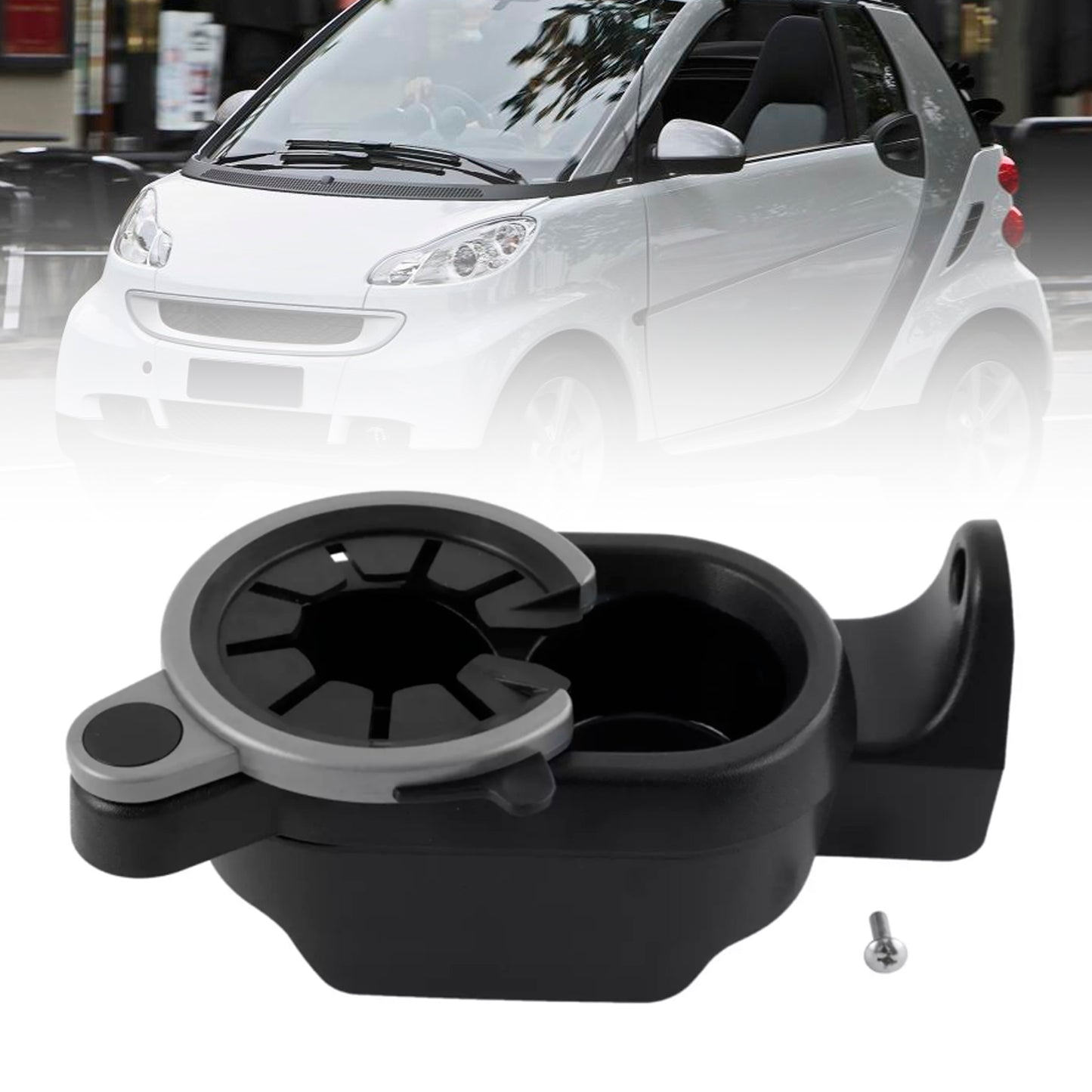 02/12- C451ev fortwoA4518100370Car Center Console Cup Drink Bottle Holder