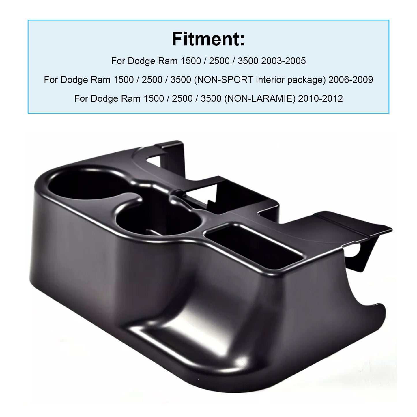 2003-2005 Dodge Ram 1500 / 2500 / 35005FR421AZCenter Console Cup Holder Matte Black