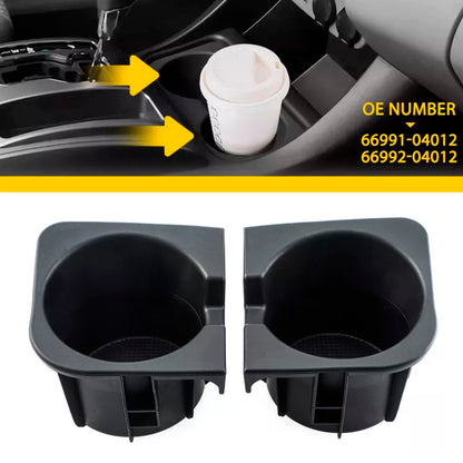 2005-2017 Toyota Tacoma 2PCS Right+Left Black Center Console Cup Holder Insert