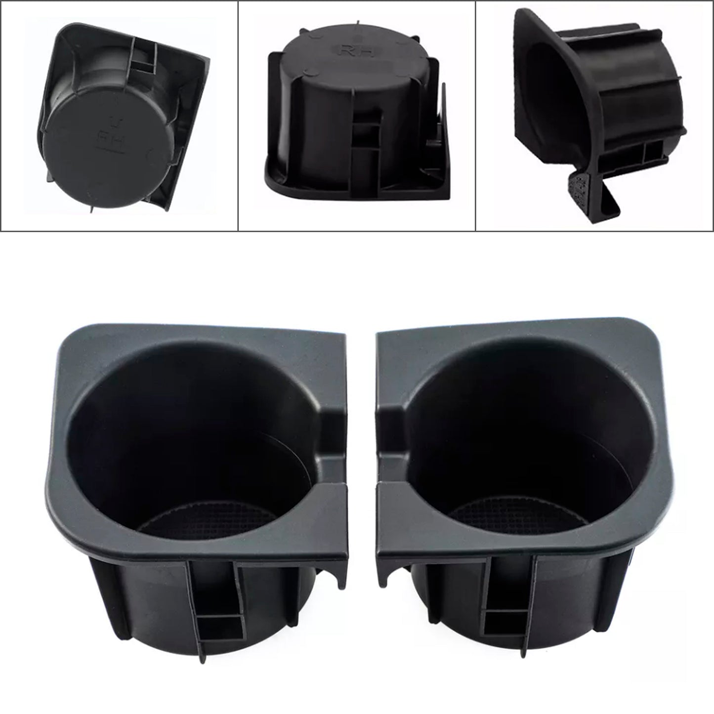 2005-2017 Toyota Tacoma 2PCS Right+Left Black Center Console Cup Holder Insert