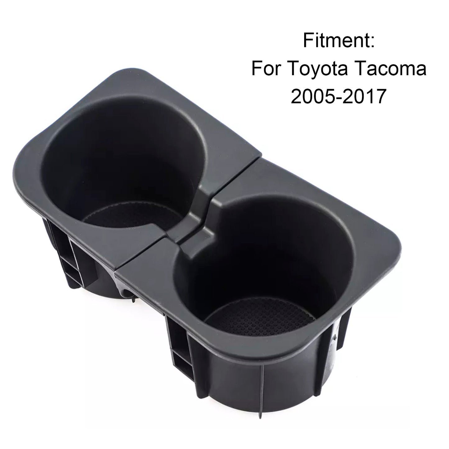 2005-2017 Toyota Tacoma 2PCS Right+Left Black Center Console Cup Holder Insert