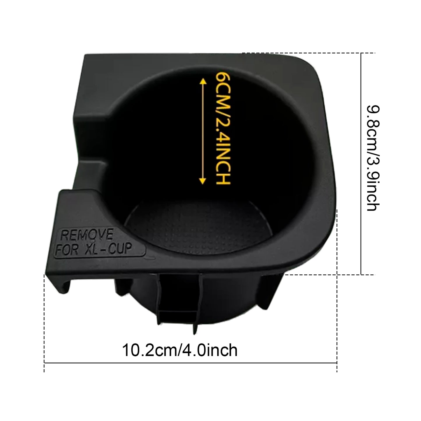 2005-2017 Toyota Tacoma 2PCS Right+Left Black Center Console Cup Holder Insert