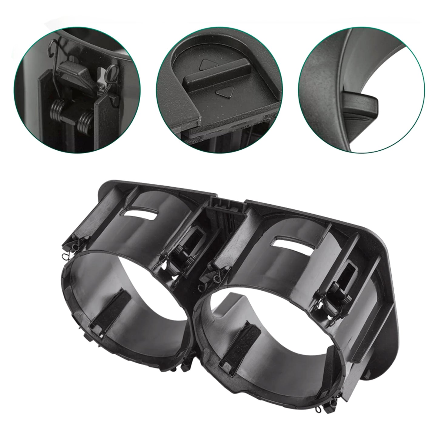2013- Mercedes C-Class W2052056800691Front Dual Cup Holder Black