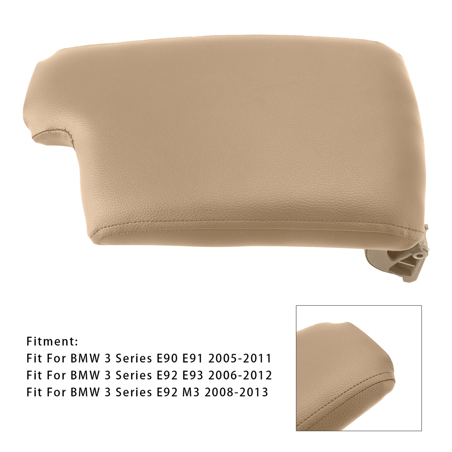 BMW E90 E91 E92 E93 51169134486 Beige Leather Armrest Centre Console Lid