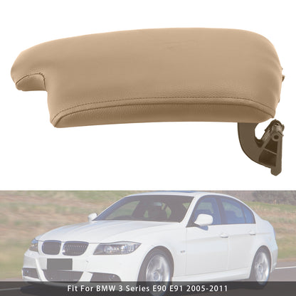 BMW E90 E91 E92 E93 51169134486 Beige Leather Armrest Centre Console Lid
