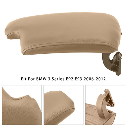 BMW E90 E91 E92 E93 51169134486 Beige Leather Armrest Centre Console Lid