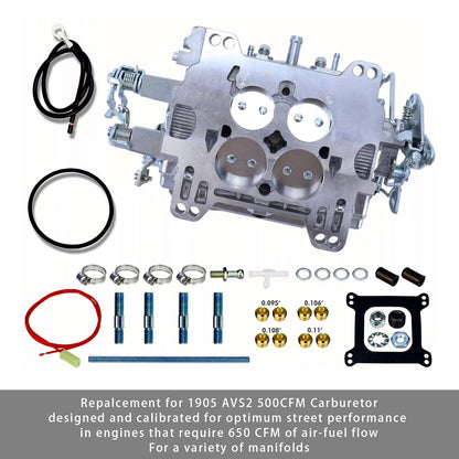 4 Barrel 1905 AVS2 Carburetor 650CFM Manual Choke