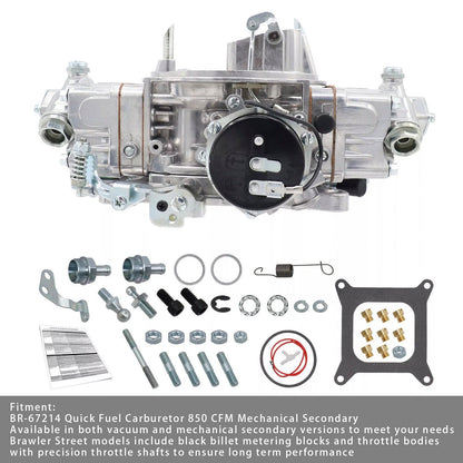 BR-67214 Quick Fuel Carburetor 850 CFM Mechanical Secondary