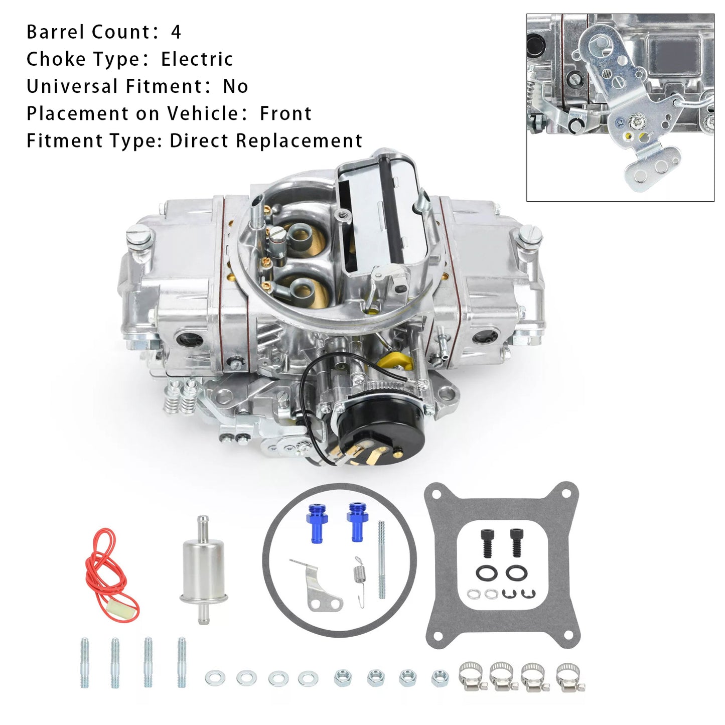 BR-67213 Carburetor 4 Barrel 750 CFM Double Pumper Carb E-Choke