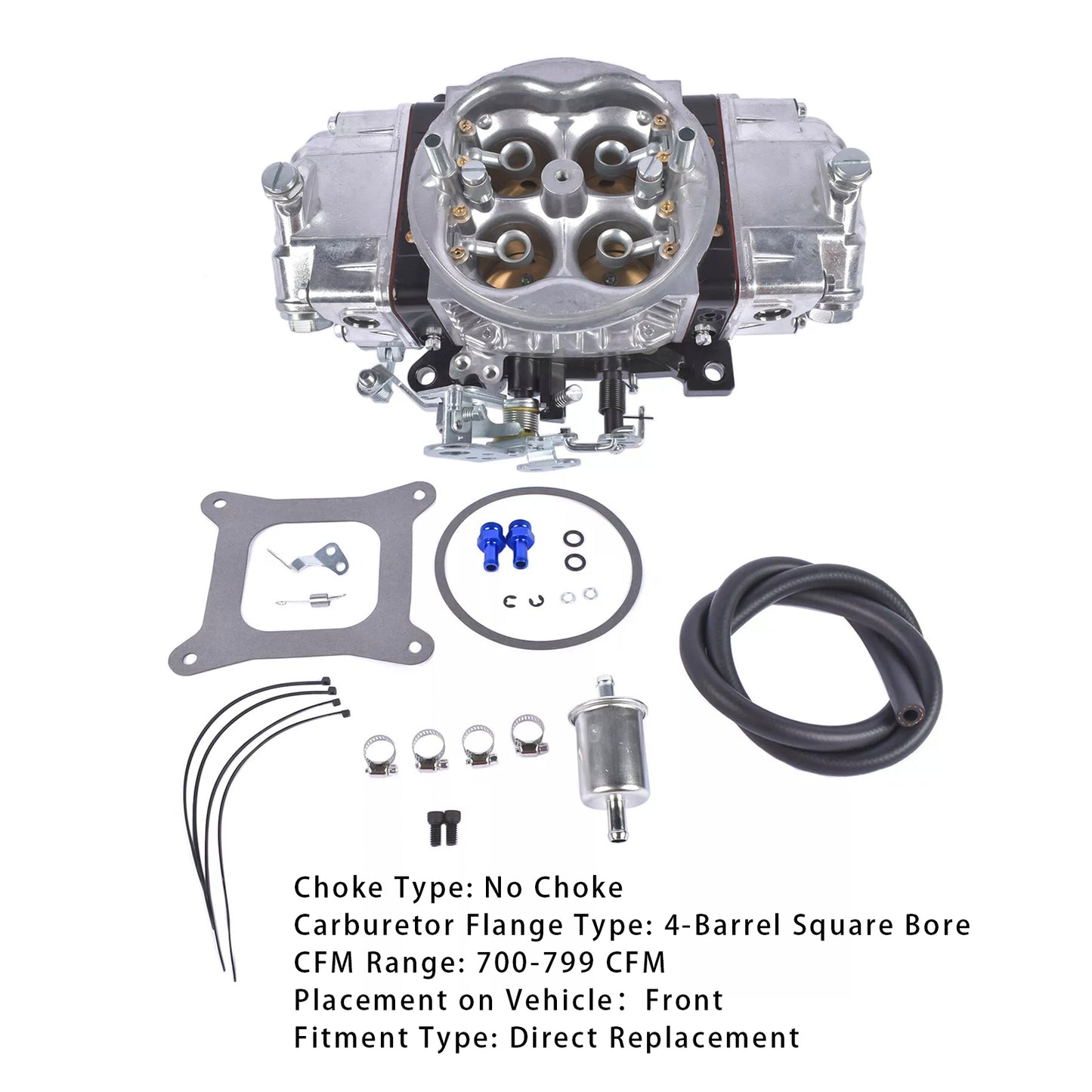 BR-67200 Carburetor 4 Barrel Square Bore Dual 750 CFM Mechanical Secondary