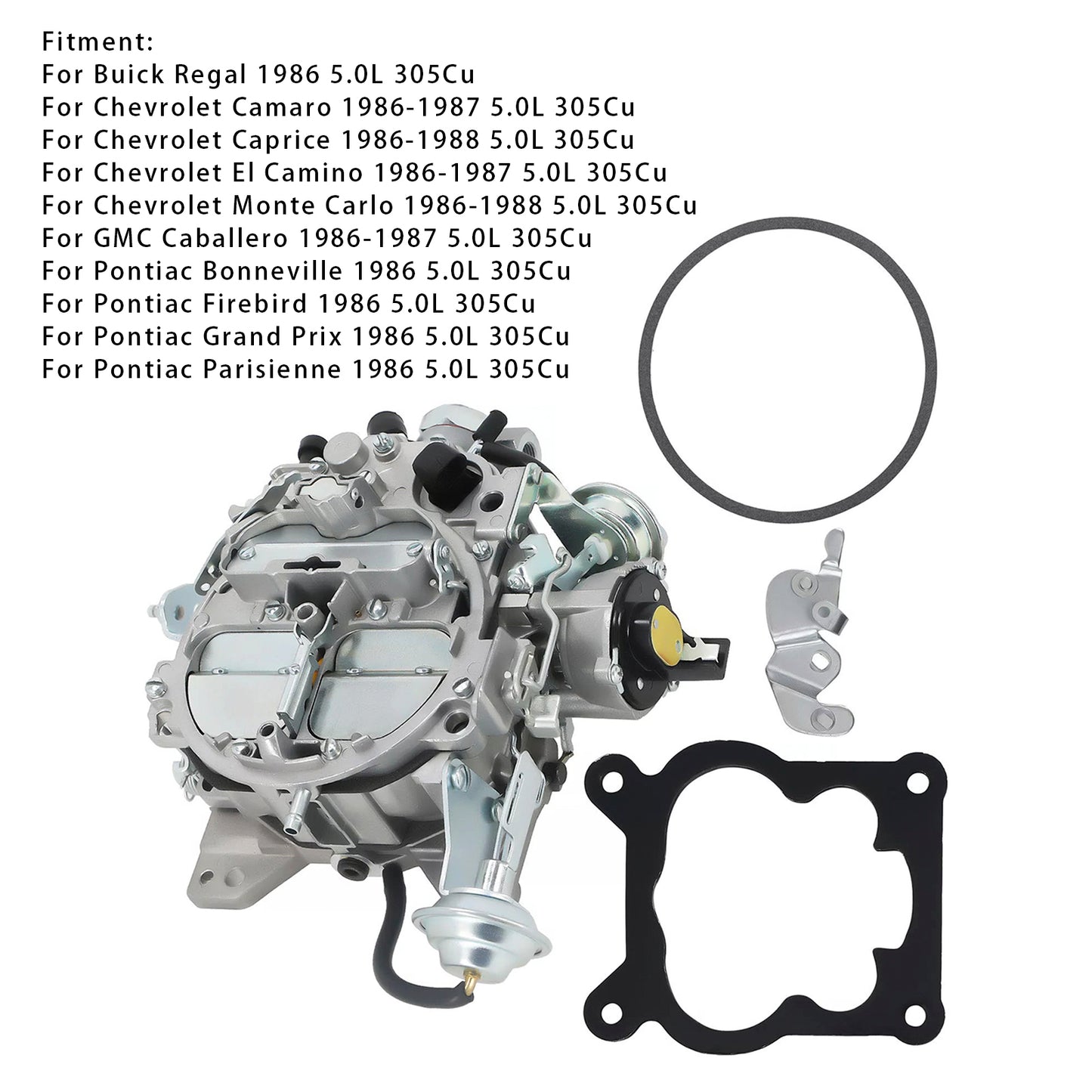 Carburetor 1711045 For Chevy Camaro Caprice Monte Carlo 5.0L 305Cu 1986-1988