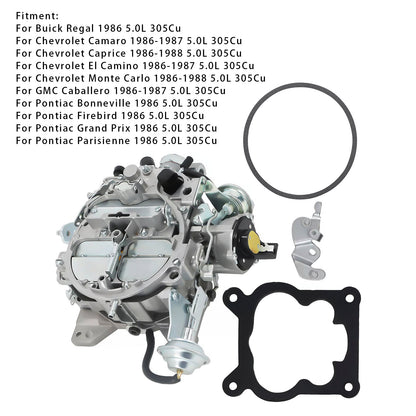 Carburetor 1711045 For Chevy Camaro Caprice Monte Carlo 5.0L 305Cu 1986-1988