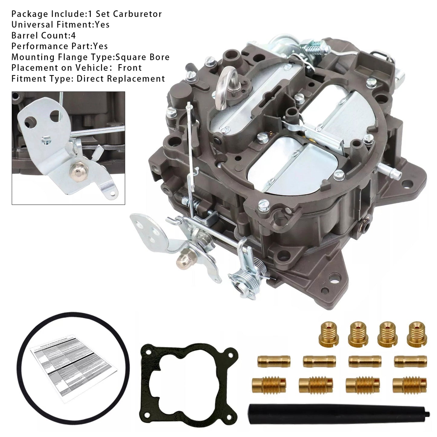 LDH408N Marine Carburetor 4 BBL 5.7L 350 Electric Choke