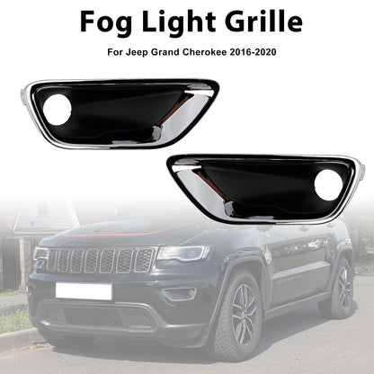 2PCS Front Fog Light Lamp Bezel 68261711AA Fit Jeep Grand Cherokee 2016-2020
