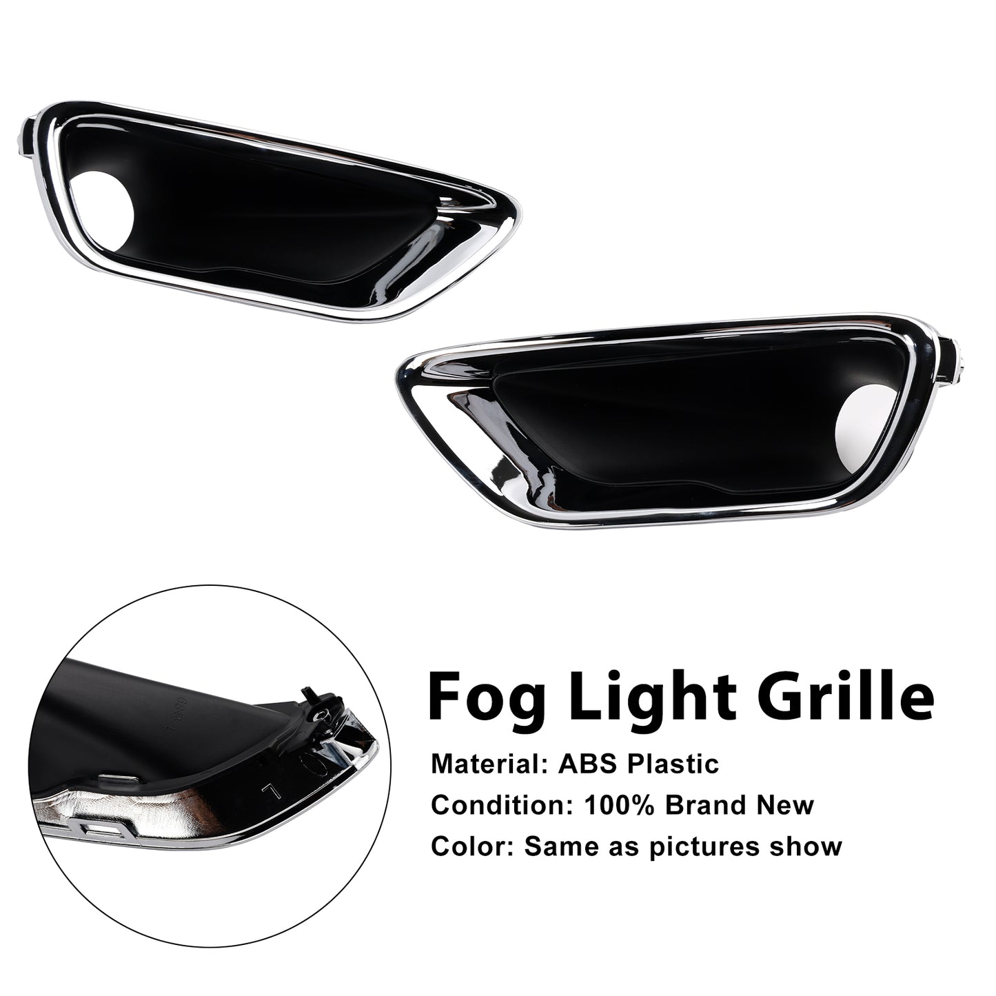 2PCS Front Fog Light Lamp Bezel 68261711AA Fit Jeep Grand Cherokee 2016-2020