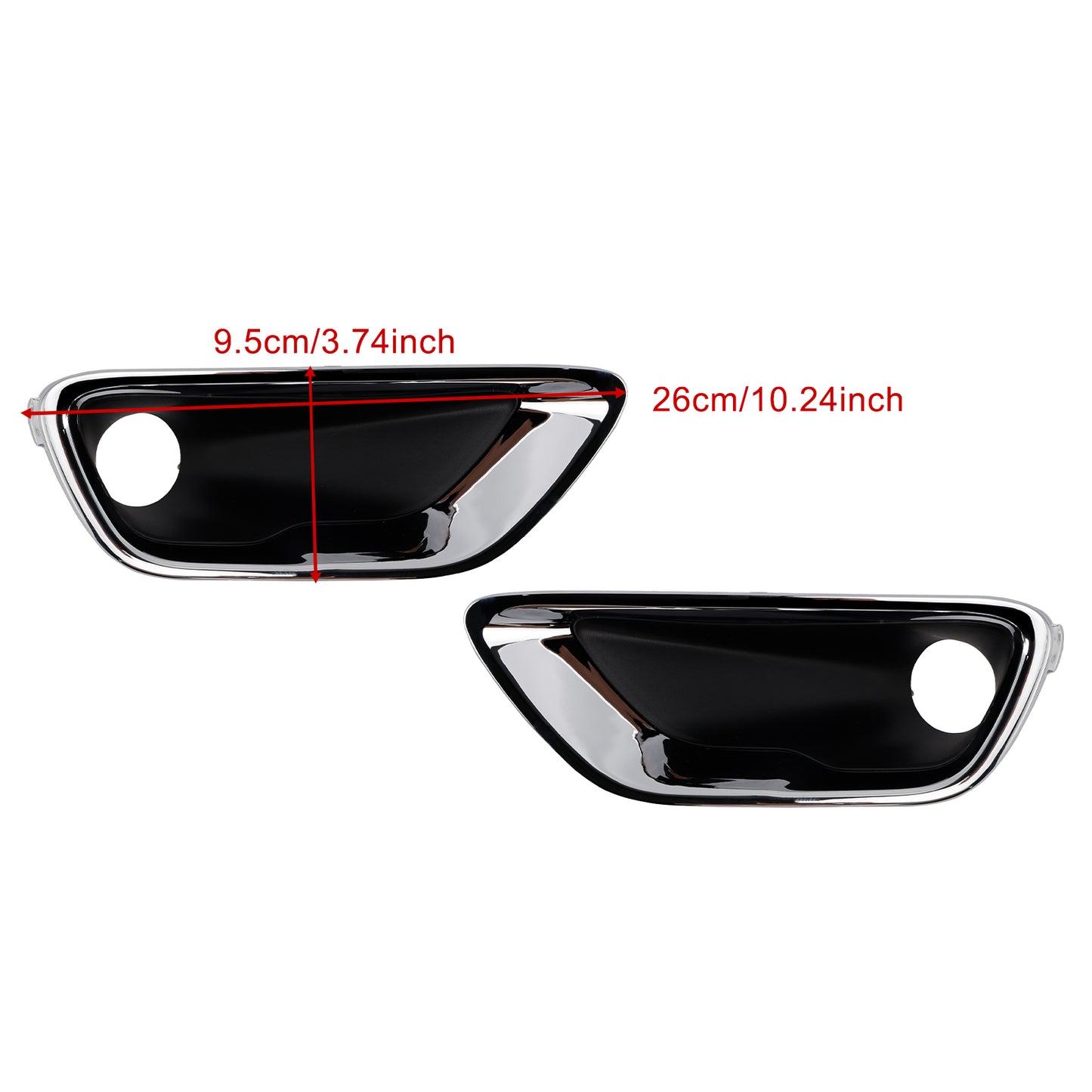 2PCS Front Fog Light Lamp Bezel 68261711AA Fit Jeep Grand Cherokee 2016-2020