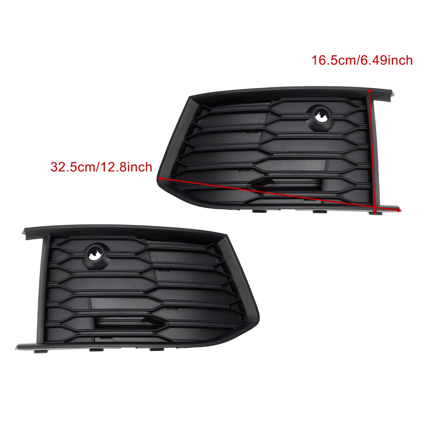 2PCS Front Fog Light Lamp Bezel Fit Audi A6 C8 S-Line S6 2019-2023