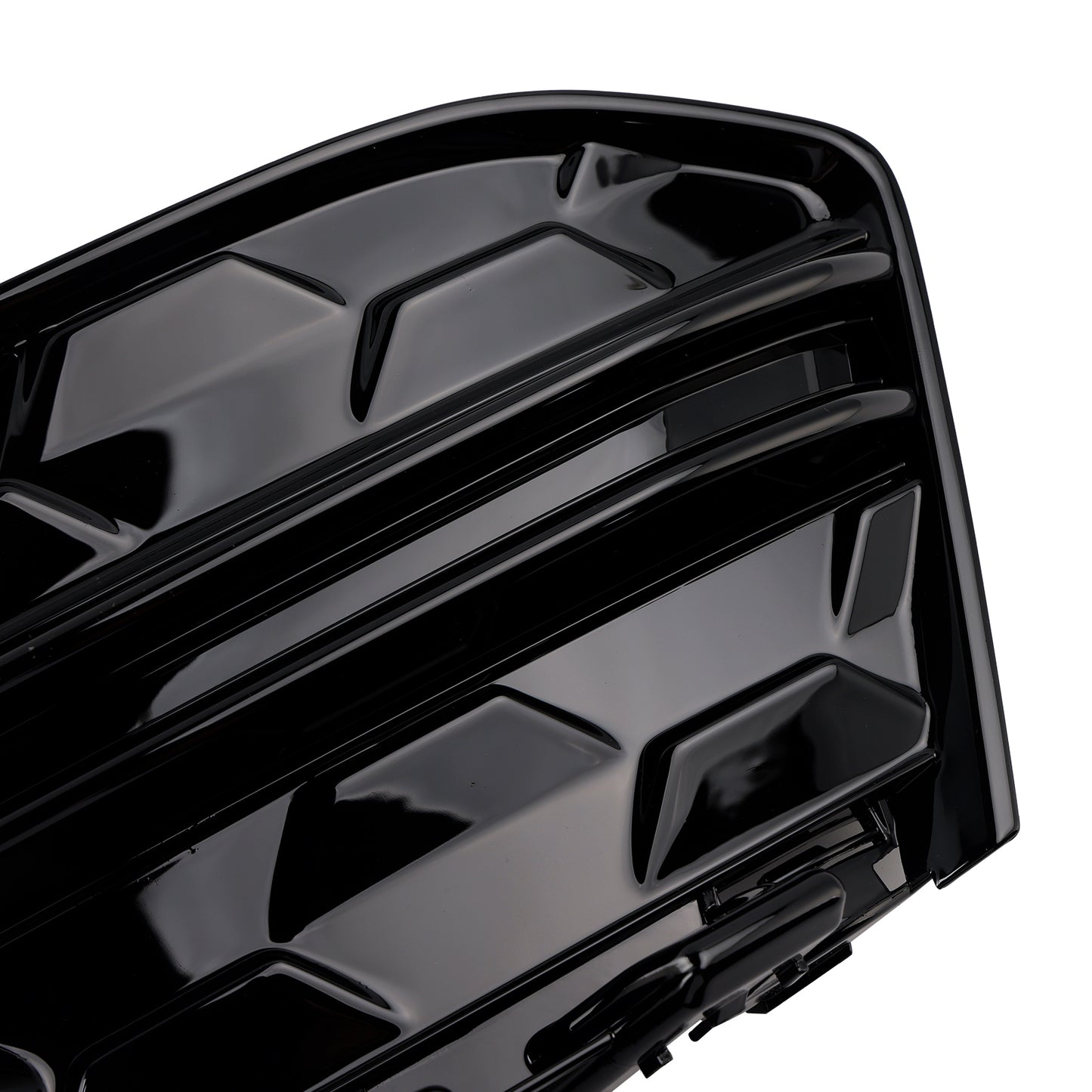 2PCS Front Bumper Fog Light Grille Trim Fit Audi A6L C8PA 2023+ Black