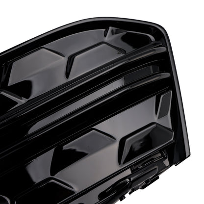 2PCS Front Bumper Fog Light Grille Trim Fit Audi A6L C8PA 2023+ Black
