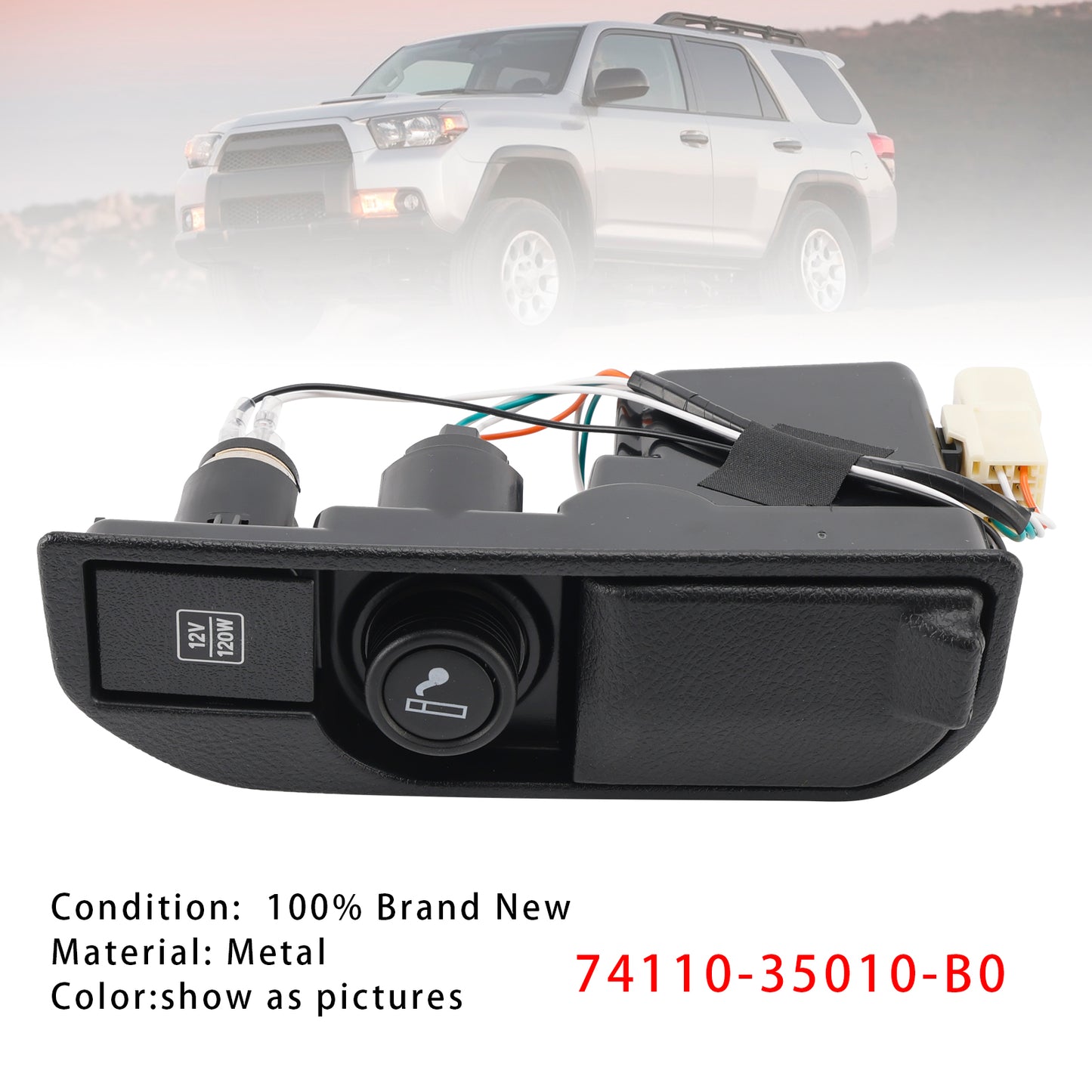 Ashtray Lighter Kit 74110-35010-B0 For Toyota 4Runner 2003-2009