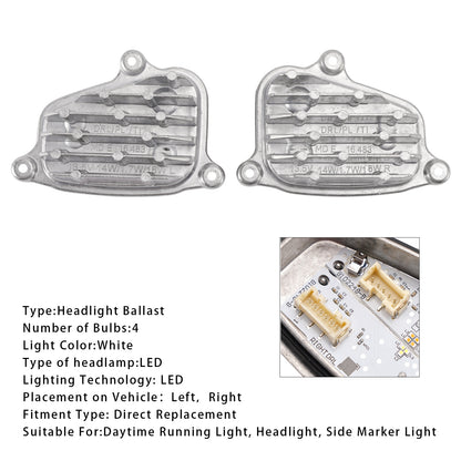 2PCS Left+Right Headlight LED DRL Module With Heat Sink 6F0941475/76 For SEAT ARONA KJ