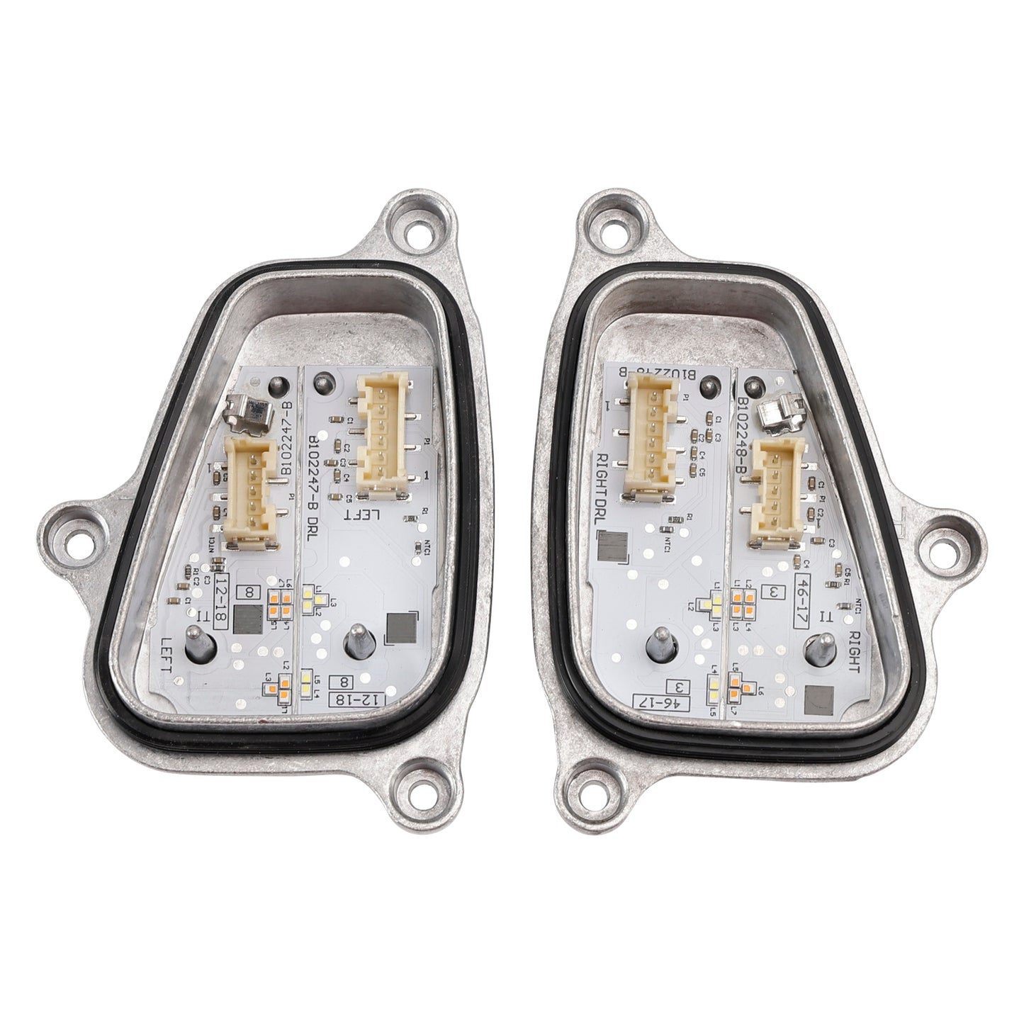 2PCS Left+Right Headlight LED DRL Module With Heat Sink 6F0941475/76 For SEAT ARONA KJ
