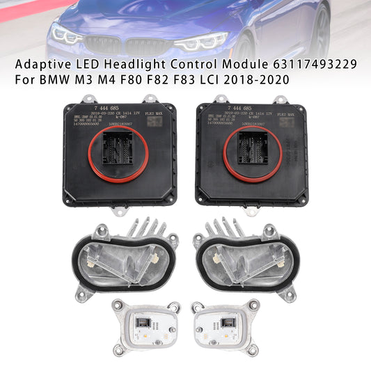 Adaptive LED Headlight Control Module 63117493229 For BMW M3 M4 F80 F82 F83 LCI 2018-2020