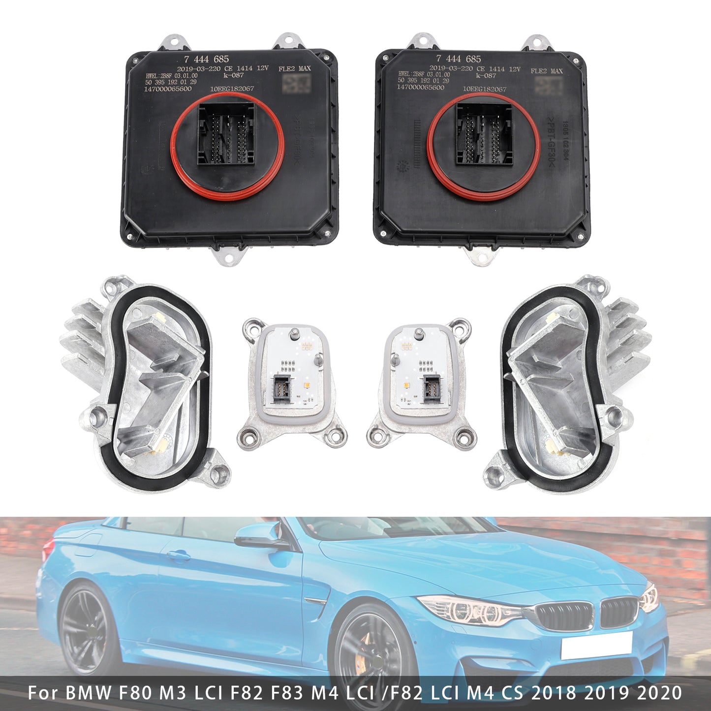 Adaptive LED Headlight Control Module 63117493229 For BMW M3 M4 F80 F82 F83 LCI 2018-2020