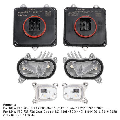 Adaptive LED Headlight Control Module 63117493229 For BMW M3 M4 F80 F82 F83 LCI 2018-2020