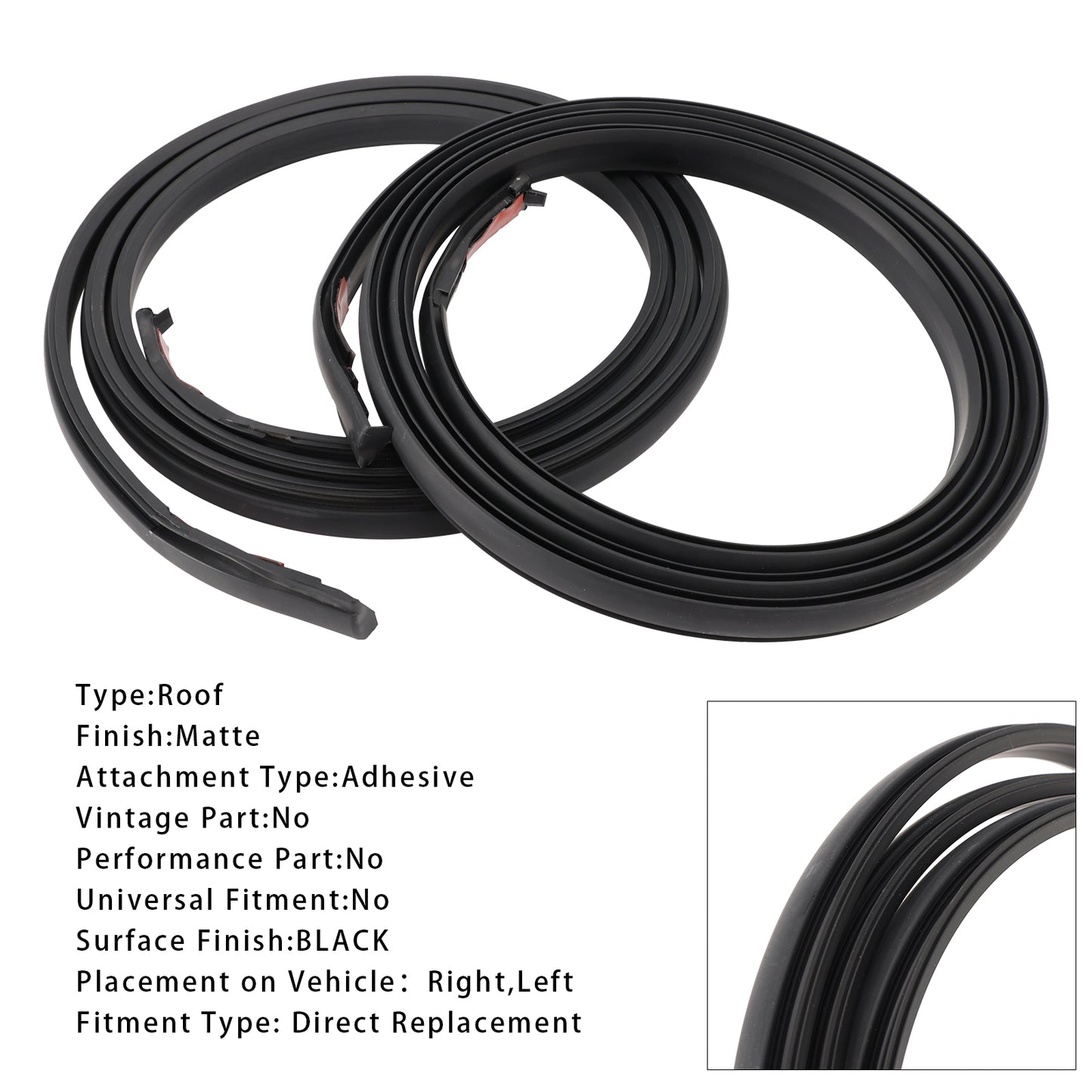 2PCS Roof Molding Trim 775551-0C030，75552-0C030 For TOYOTA SEQUOIA 01-07