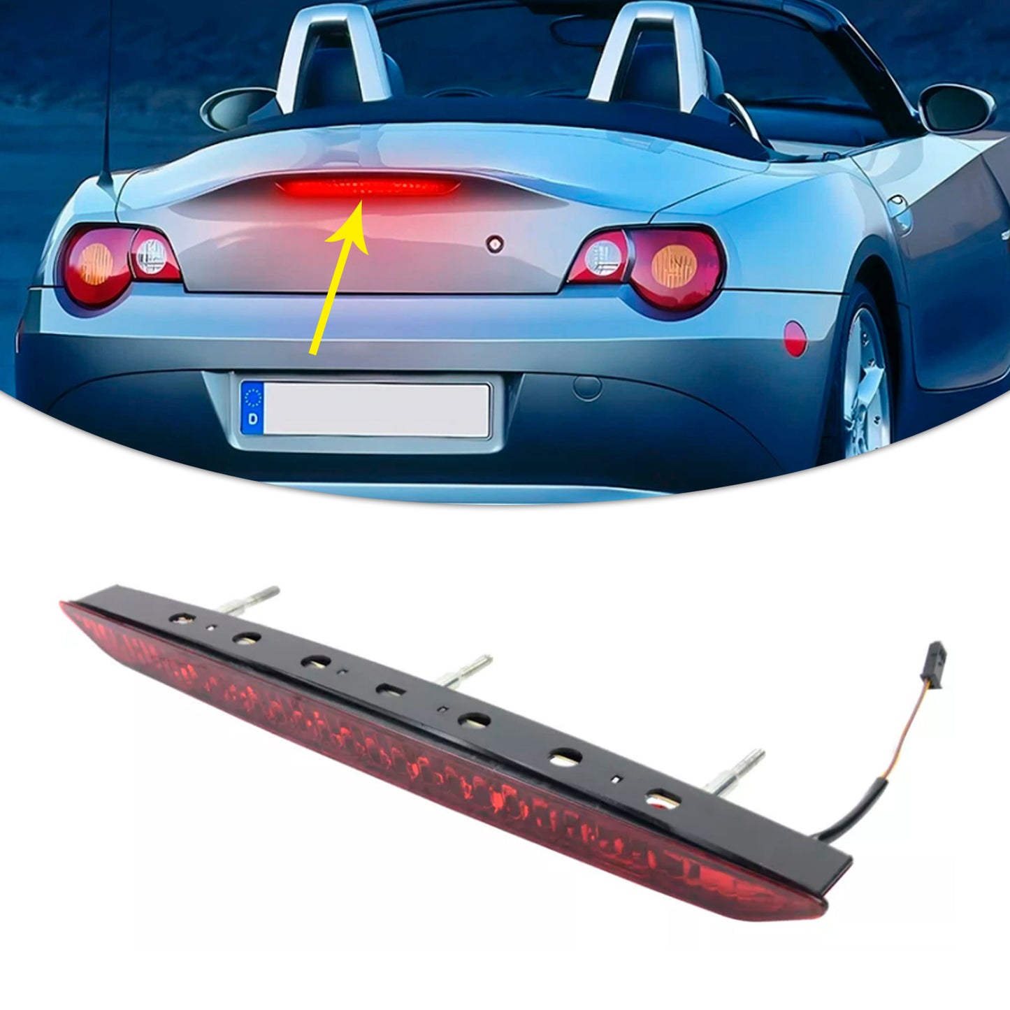 Red Third Brake Light Stop Light Trunk Tailgate Lamp For BMW Z4 E85 2002-2008