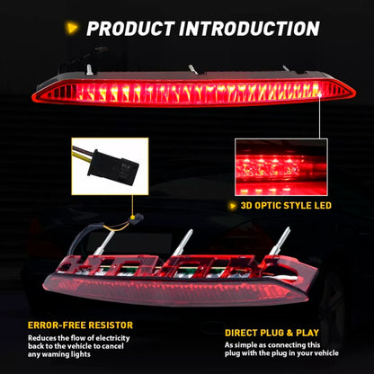 Red Third Brake Light Stop Light Trunk Tailgate Lamp For BMW Z4 E85 2002-2008
