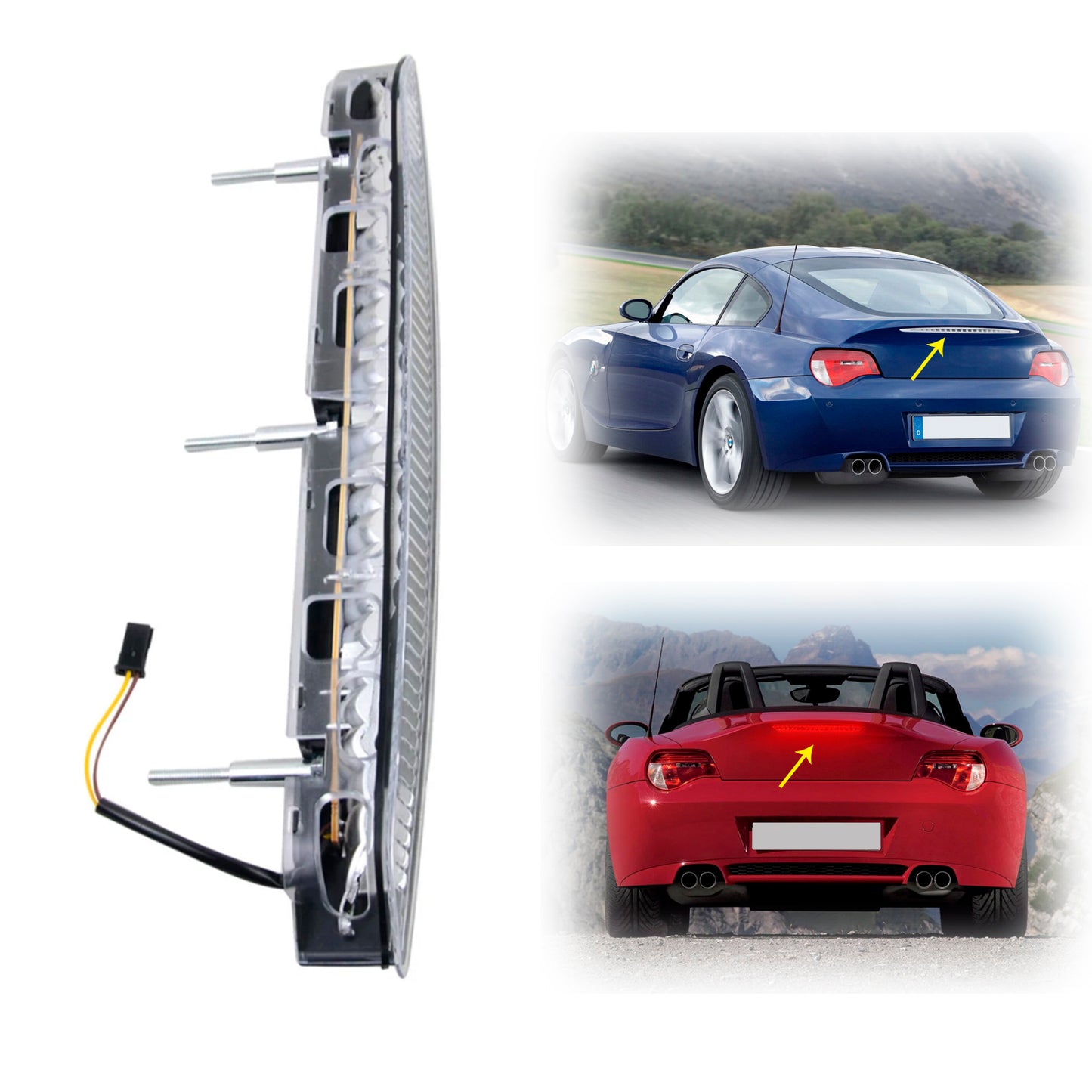 Clear Lens LED Rear High Level Third Stop Brake Light For BMW Z4 E85 2002-2008