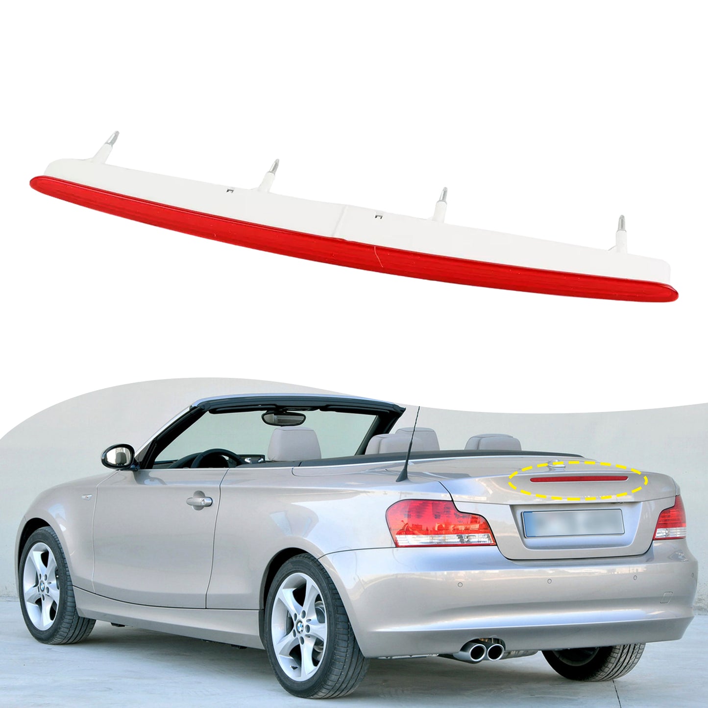 Red Third Brake Stop Light 63257164978 For BMW 1 Series 128i 135i M E82 E88 07-13