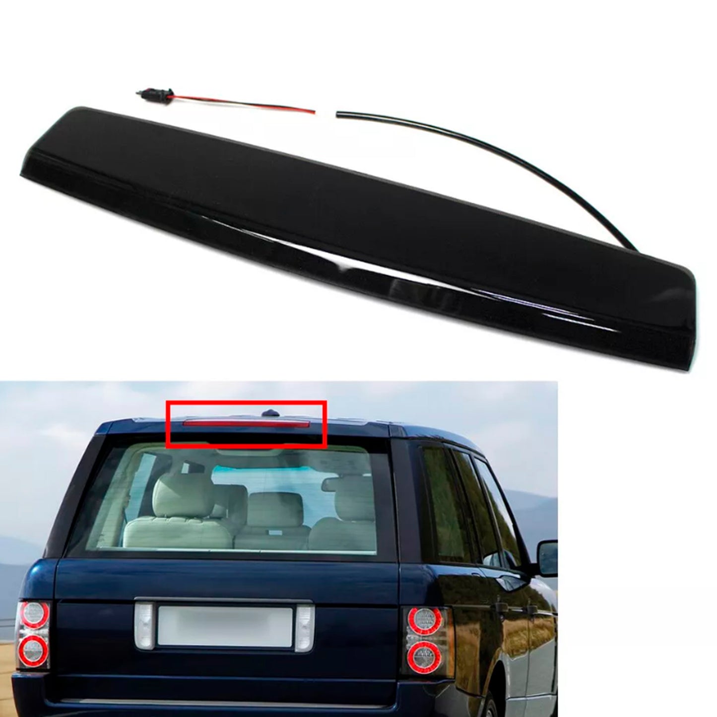 High Mount Stop Light Brake Lamp Black XFG000040 For Land Rover Range Rover 2004-2012
