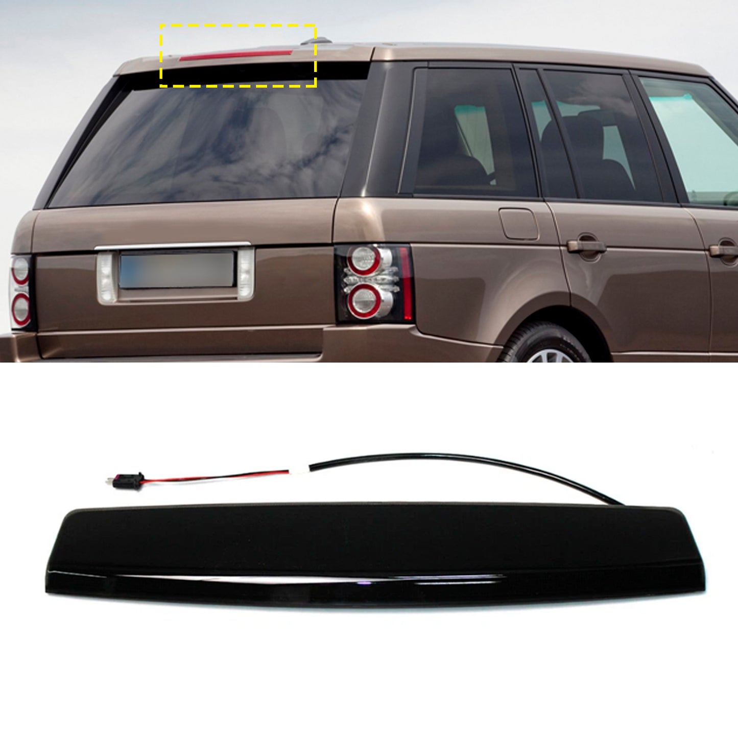 High Mount Stop Light Brake Lamp Black XFG000040 For Land Rover Range Rover 2004-2012