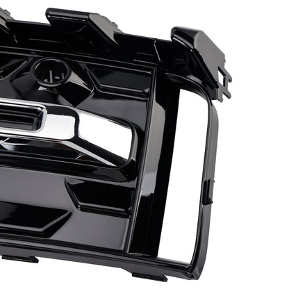 2PCS Front Bumper Fog Light Grille Trim Fit Audi A6L C8PA 2023+ Black Chrome