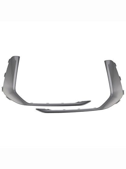2PCS Front Fog Light Lamp Trim Fit Audi A6 C8 S-Line S6 2019-2023 Gray