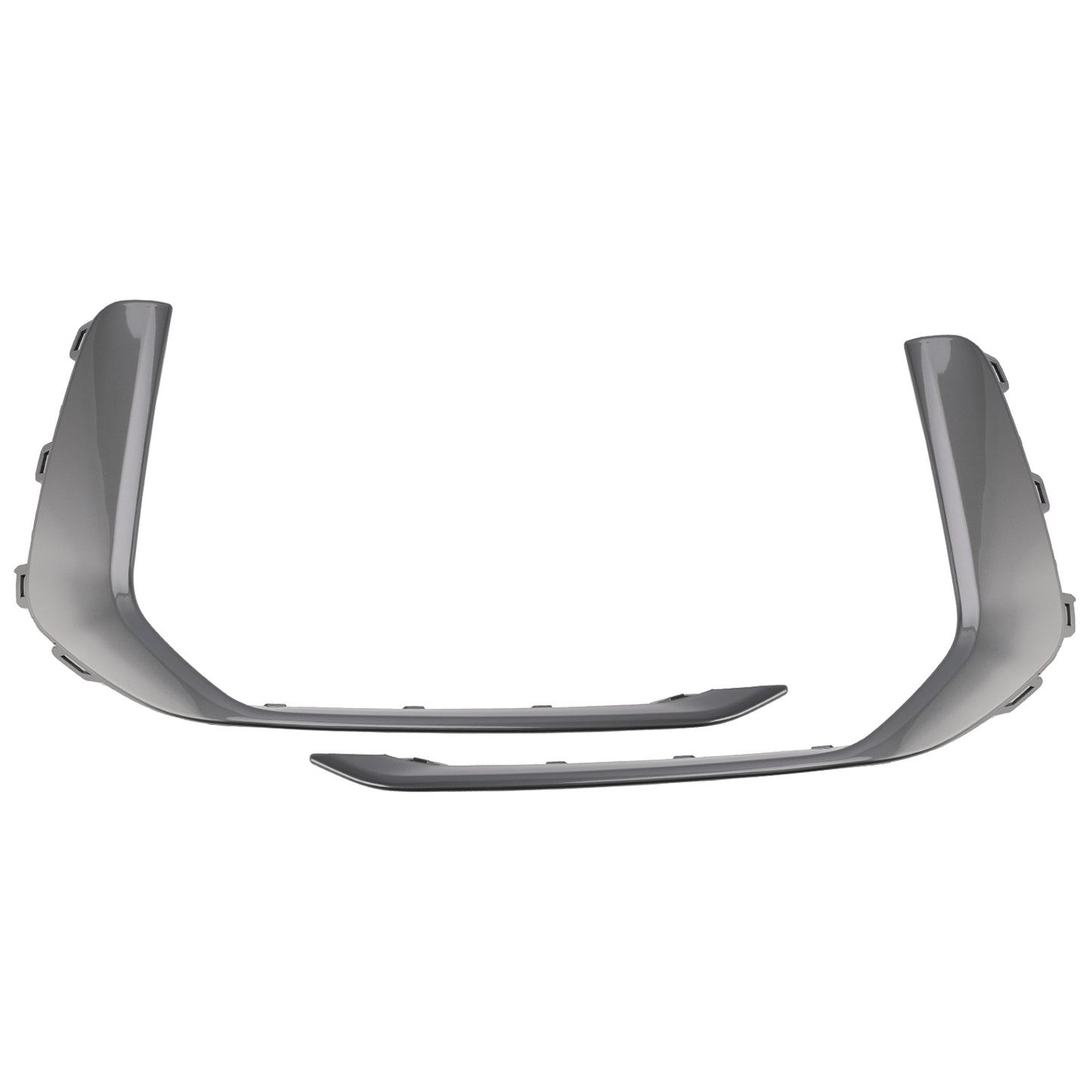 2PCS Front Fog Light Lamp Trim Fit Audi A6 C8 S-Line S6 2019-2023 Gray