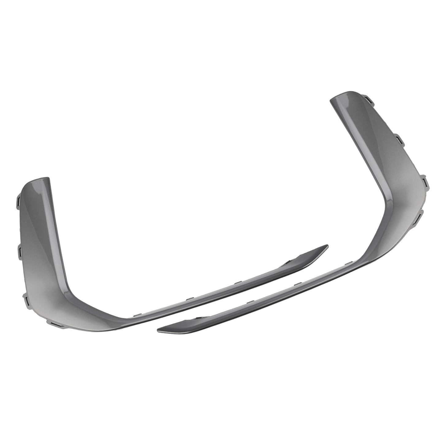 2PCS Front Fog Light Lamp Trim Fit Audi A6 C8 S-Line S6 2019-2023 Gray