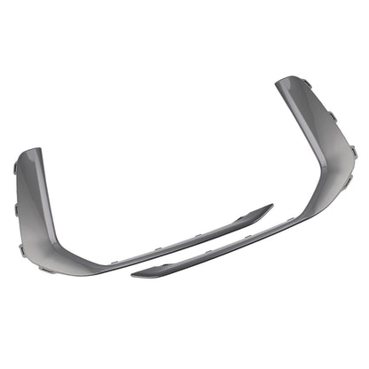 2PCS Front Fog Light Lamp Trim Fit Audi A6 C8 S-Line S6 2019-2023 Gray