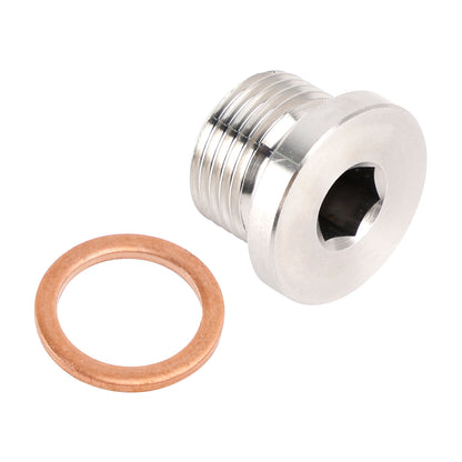 Standard M18 x 1.5 Sensor Plug Cap with Copper Washer Universal Fit Motorcycle