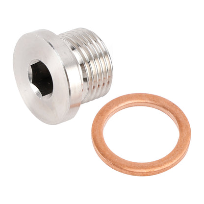 Standard M18 x 1.5 Sensor Plug Cap with Copper Washer Universal Fit Motorcycle
