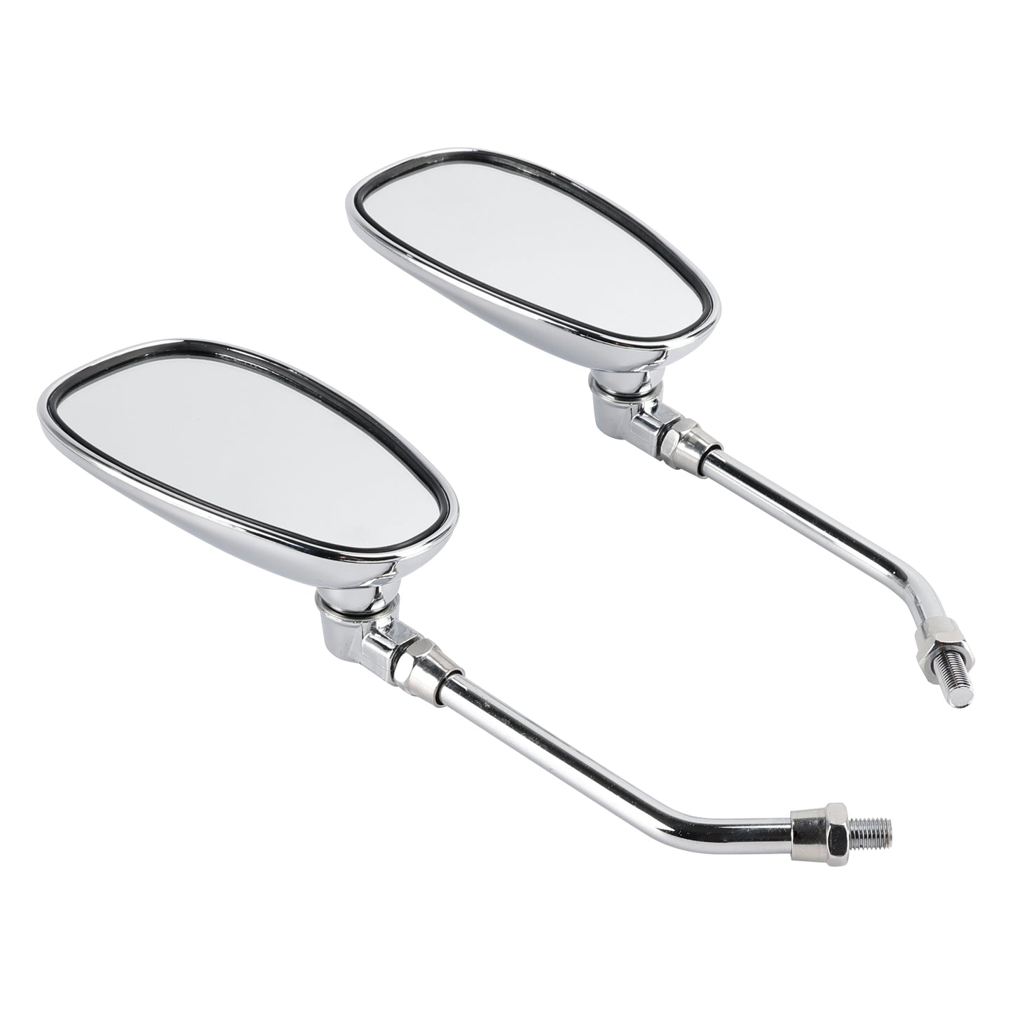 Pair Black M10 Rearview Mirrors For Yamaha V-Star XVS650 1998-2004 XVS1100 00-09